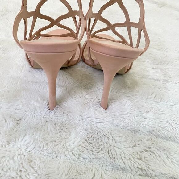 Steve Madden Neutral Beige Cutout Cage Strappy Heels Size 8.5 - Picture 11 of 14